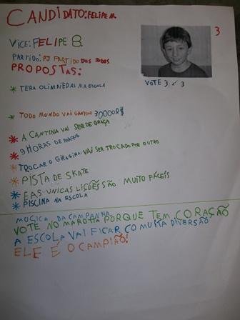 Terceiro ano simula uma Eleição